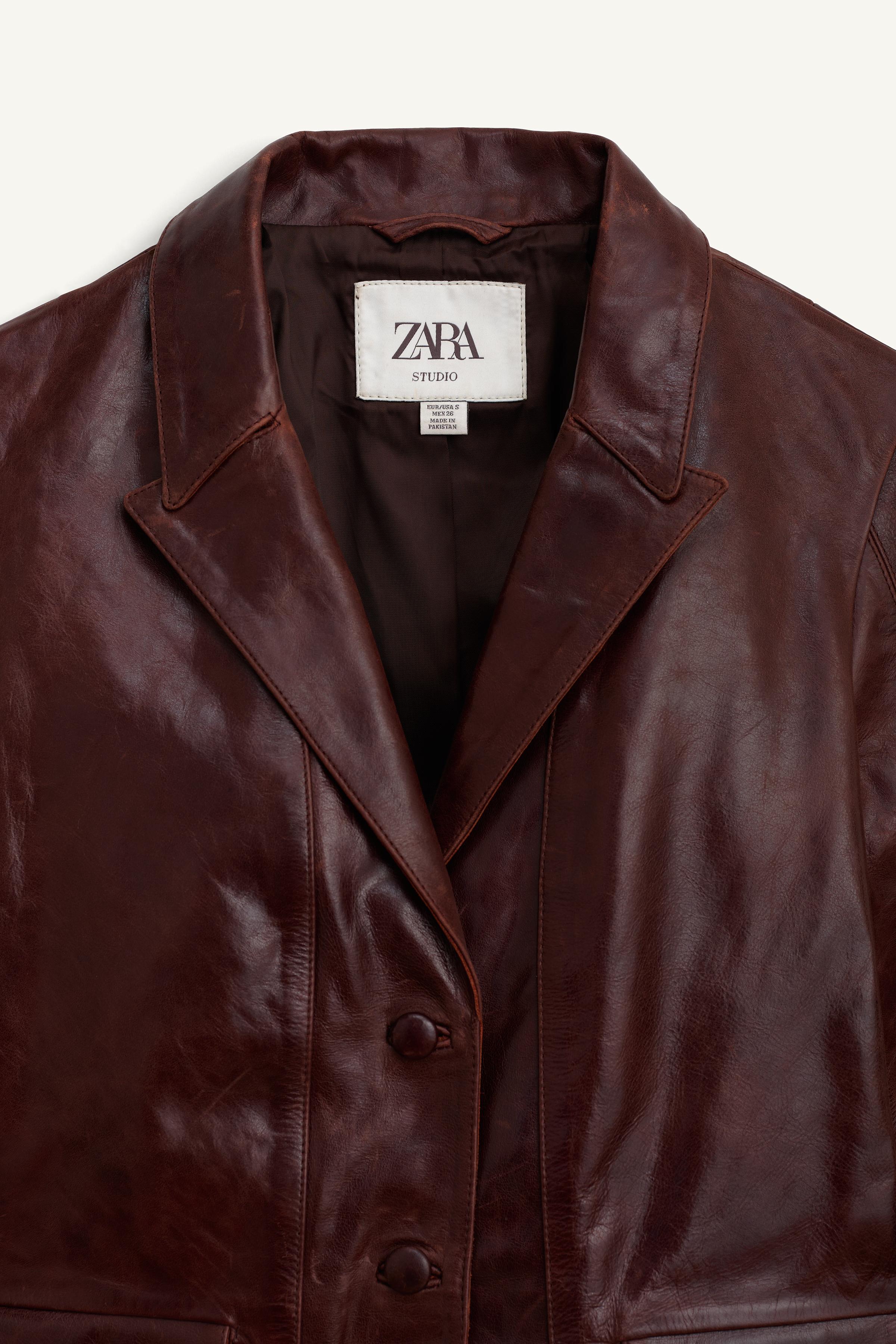 LIMITED EDITION 100% LEATHER CROPPED BLAZER